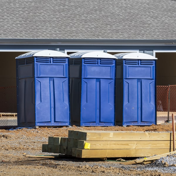 how often are the porta potties cleaned and serviced during a rental period in Olympia Heights FL